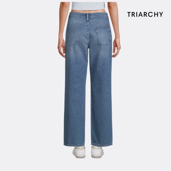 Triarchy Ms. Ciela Cloud Stitch Wide-Leg Jeans – Size 24 – 100% Organic Cotton – - Picture 2 of 11